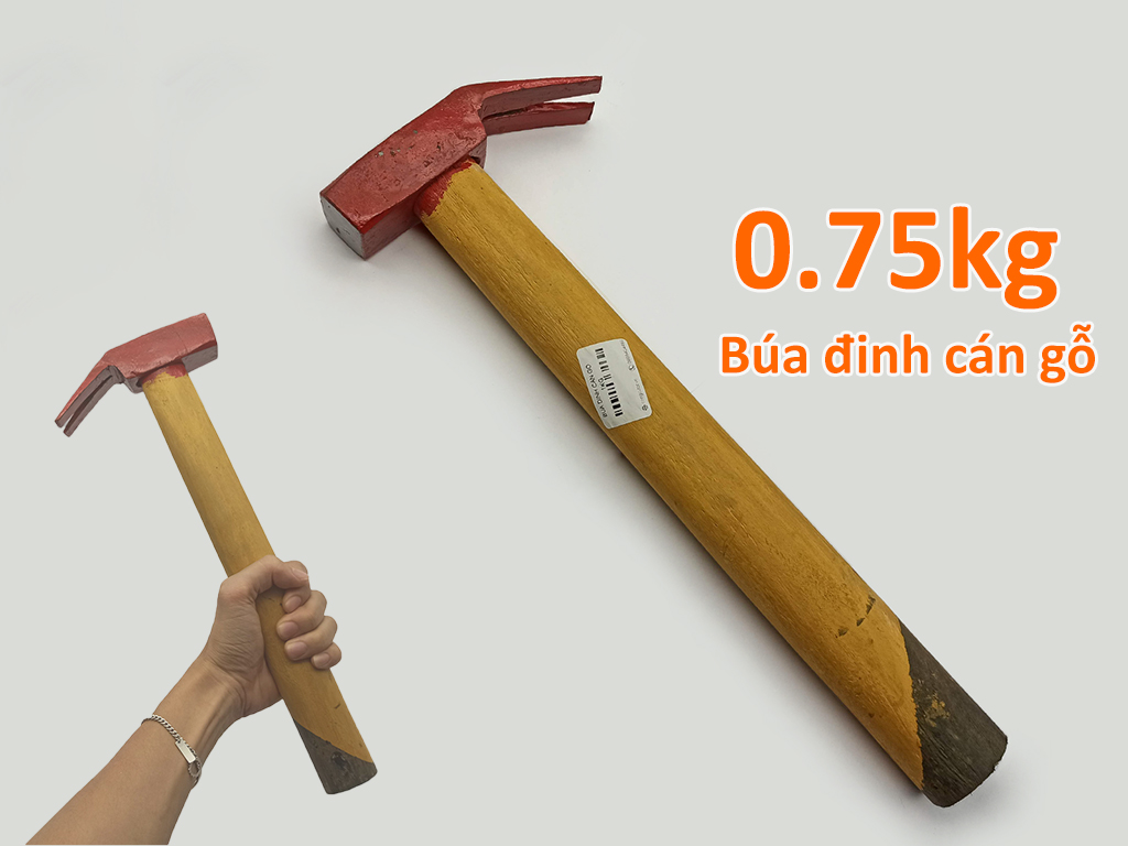 Búa đinh cán gỗ 0.75kg