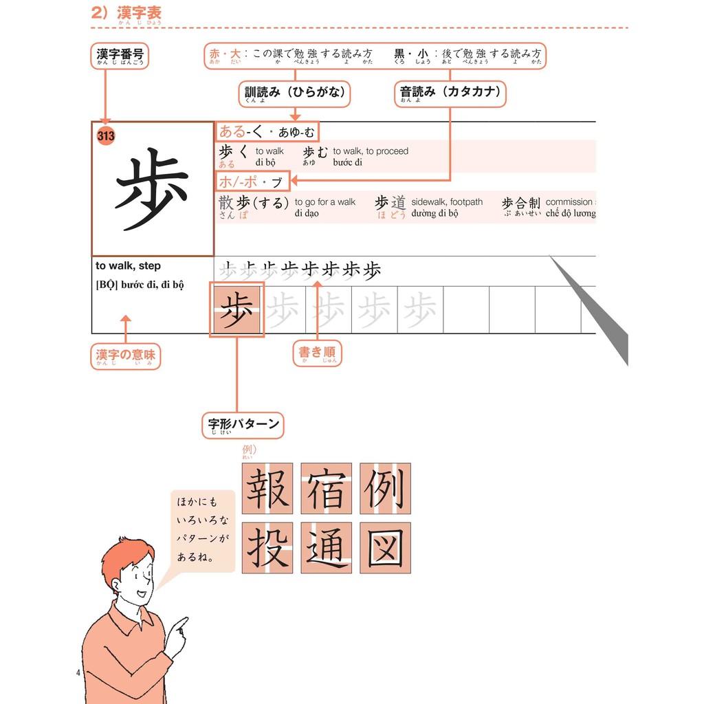 Combo 500 Chữ Kanji Cơ Bản Vol.1 + Vol.2 - Bản Quyền