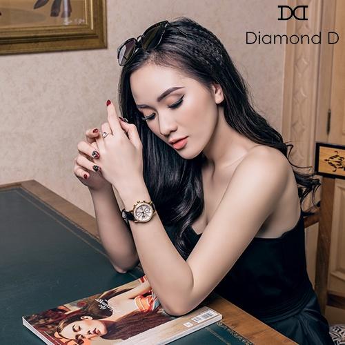Đồng hồ nữ Diamond D DM64205IG-B - size mặt 33 mm