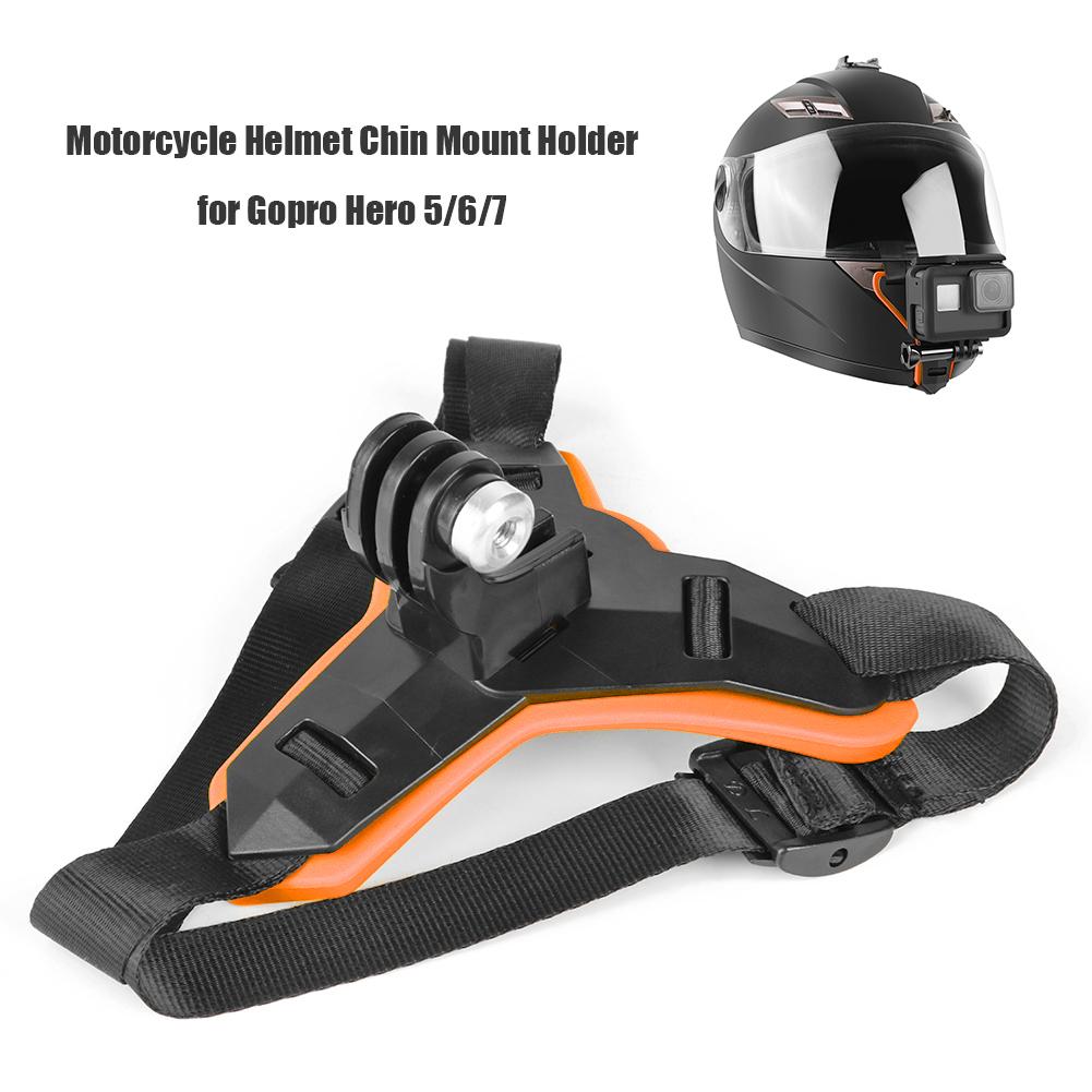 1/2 Chiếc Mũ Bảo Hiểm Xe Máy Cằm Giá Đỡ Giá Đỡ Cho GoPro Hero 5/6/7 Camera Thể Thao Full Mặt giá Đỡ Xe Máy Phụ Kiện