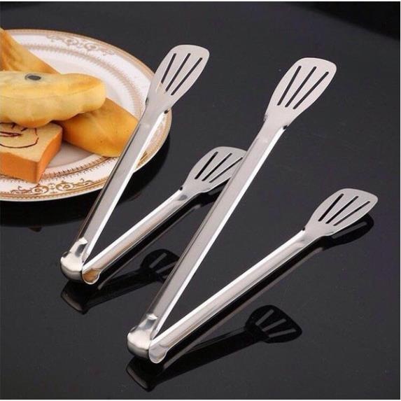 Kẹp Gắp Thực Phẩm Inox Cao Cấp 28cm  - Kẹp Đa Năng Nướng Thịt/ Gắp Bánh Mì/ Rau Củ Nóng Lạnh Tiện Dụng