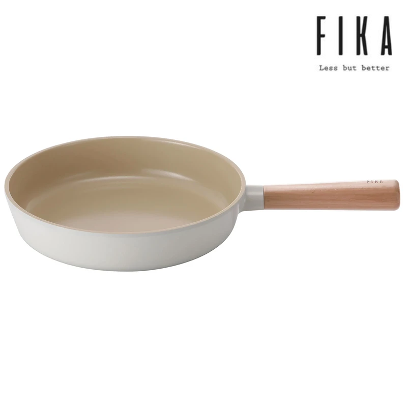 Chảo chiên, cạn chống dính, bếp từ Fika Neoflam 28cm, thành cao 5,5cm, dài 44.5cm , trọng lượng 965g. Made in Korea