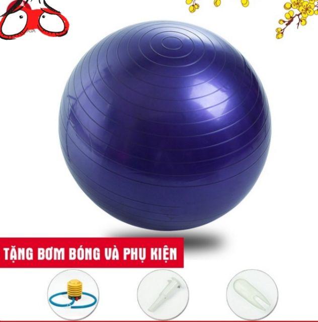 * Bóng tập Yoga cao cấp 65cm dày dặn chống nổ - Tặng kèm bơm bóng