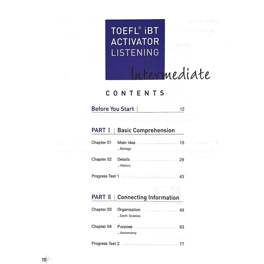 TOEFL iBT Activator Listening Intermediate (Kèm CD)