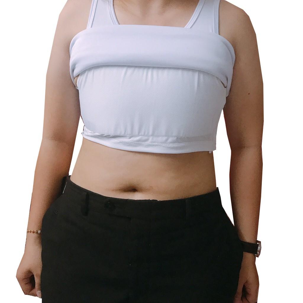 Áo Ba Lỗ Lót Nịt Ngực Tomboy Cài Hông Dáng Dài Thun Trơn Cotton Trắng Đen Nam Tròng Cổ Thể Thao Gym Bigsize Form Suông Nguyễn Nguyên