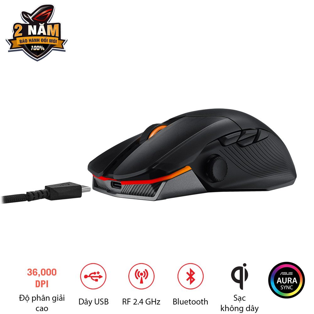 Chuột Gaming Asus ROG Chakram X - Hàng Chính Hãng