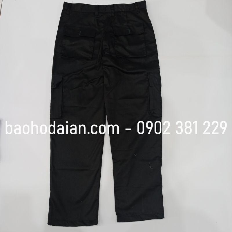 Quần bảo vệ, quần vệ sĩ 6 túi, 2 túi hộp màu đen