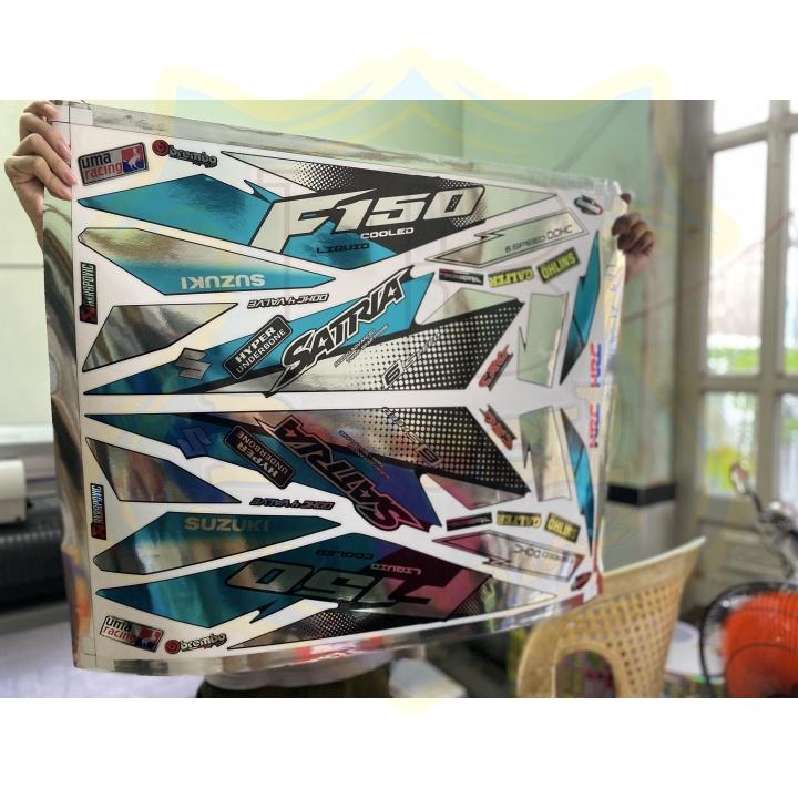 Tem rời satria fi  Crom cao cấp đen