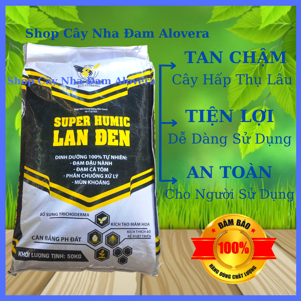 Phân Lân Đen Humic Hữu Cơ Chuyên Khử Chua Hạ Phèn (1kg)