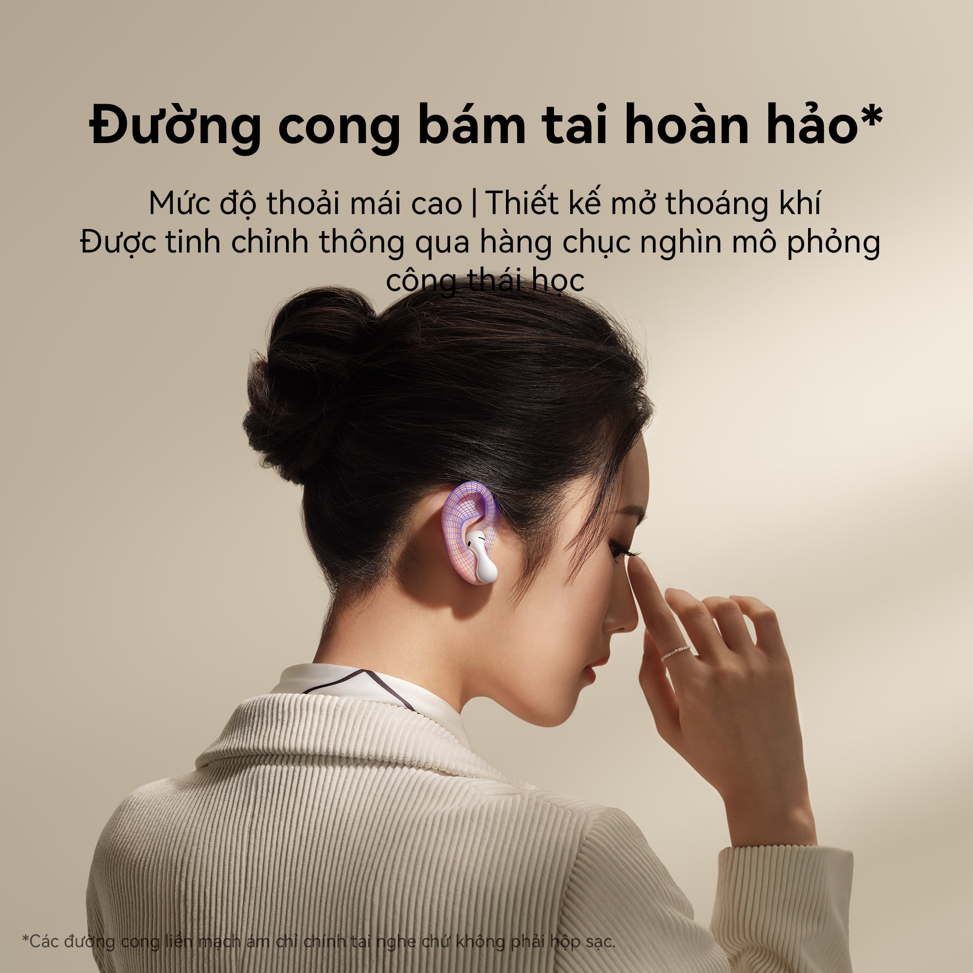 Tai Nghe Không Dây Huawei FreeBuds 5 | Đường cong bám tai hoàn hảo | Âm thanh đỉnh cao Punchy Bass | Thiết kế mở ANC 3.0 | Hàng Chính Hãng