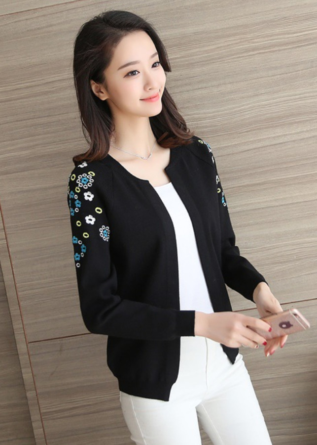 Hình ảnh Áo Cardigan Nữ Họa Tiết Hoa Dịu Dàng ALNO20 MayBlue