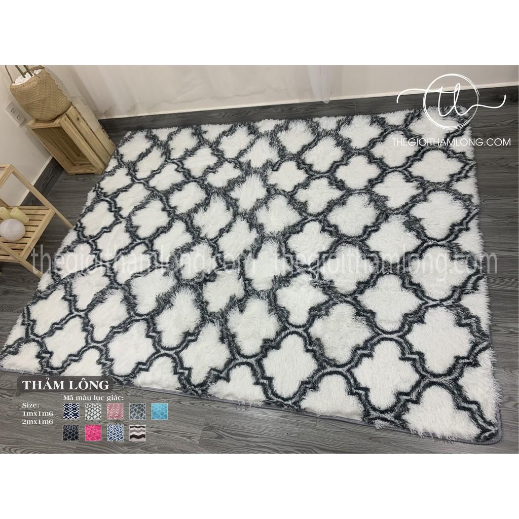 Thảm Lông Trải Sàn Mẫu Hình Thoi - Size 50x1m6 - 40x1m2 - 1mx1m6 - 2mx1m6