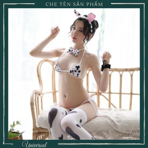 Đồ Cosplay Cô Bé Bò Sữa Đáng Yêu - Đồ Lót Hai Mảnh UNIVERSAL - DCP26