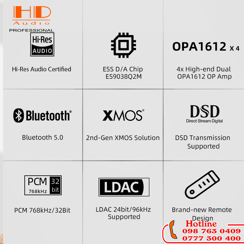 Giải Mã DAC S.M.S.L SU6- Chip ES9038Q2M - 4 OPA1612 - Hàng Chính Hãng