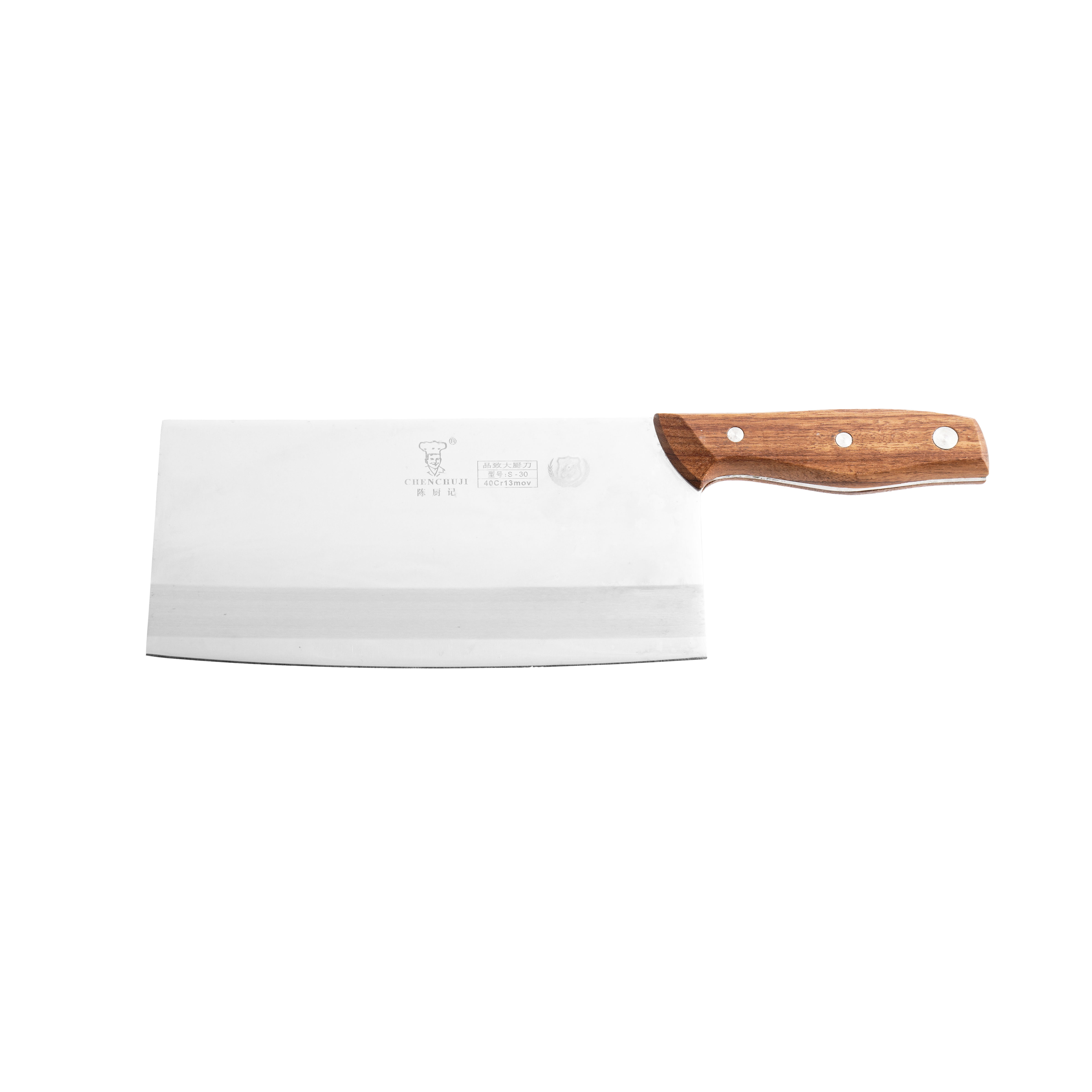 Dao chặt Chinese Cleaver có lưỡi cố định, tay cầm gỗ