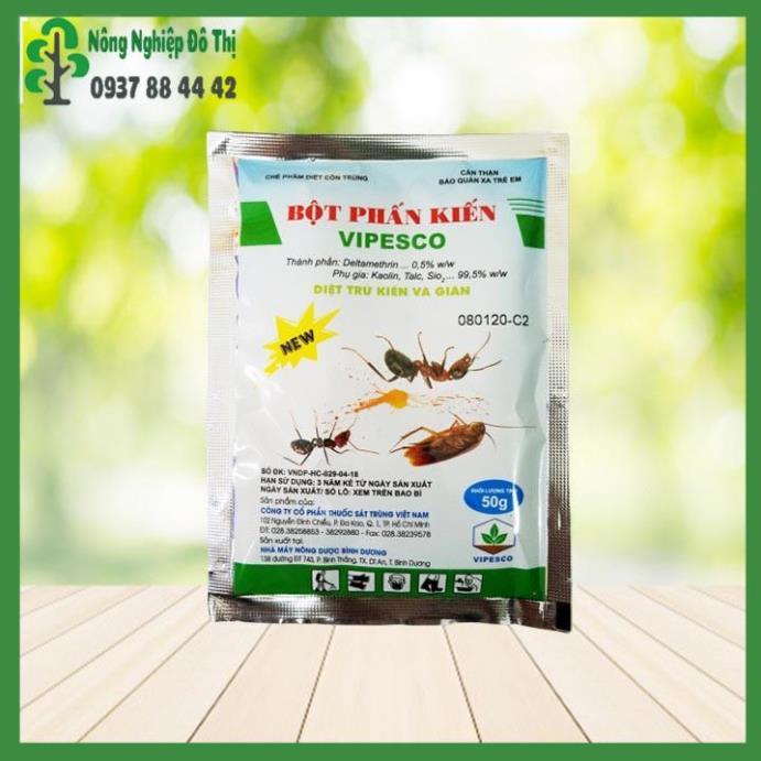 Phấn diệt kiến và côn trùng Vipesco 50g