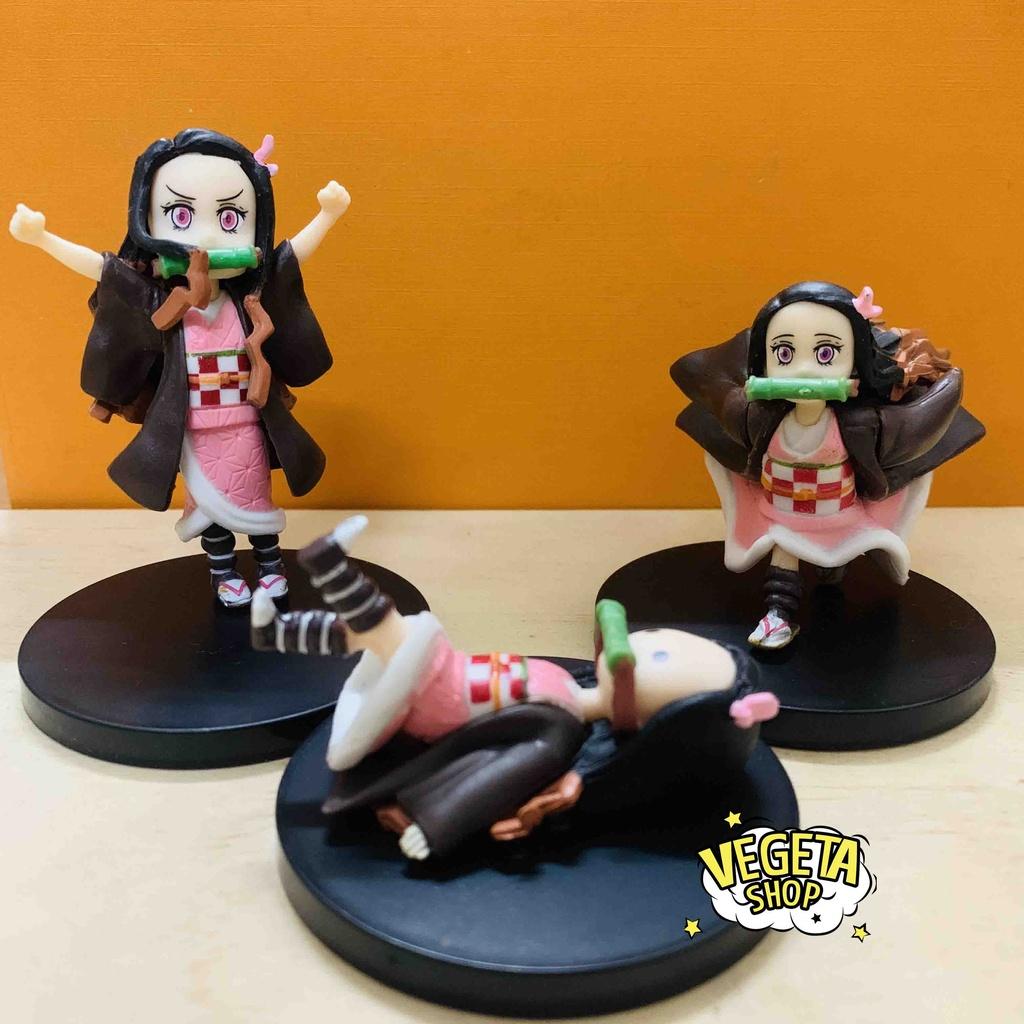 Mô hình Kimetsu No Yaiba - Mô hình thanh gươm diệt quỷ - Kamado Nezuko các tư thế ngộ nghĩnh dễ thương - 6~8cm