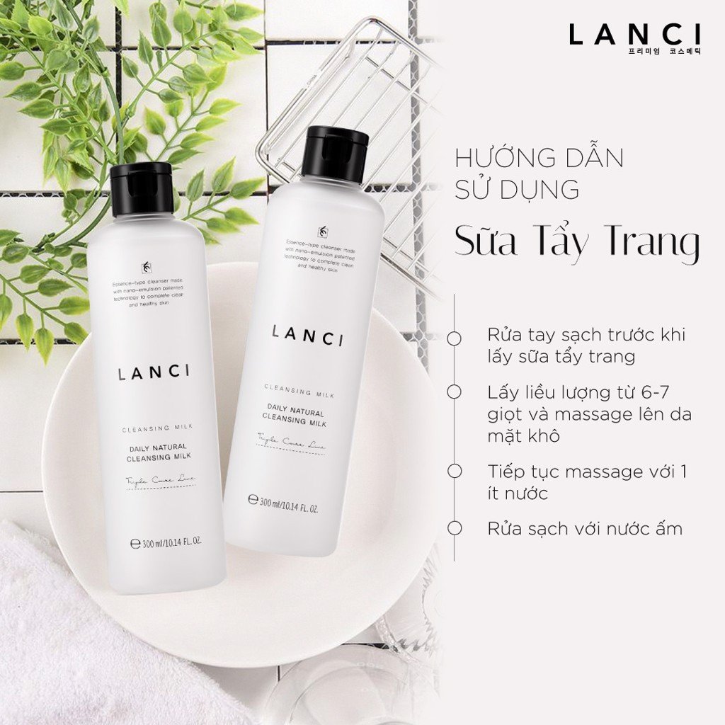 Nước tẩy trang đa năng LANCI dạng sữa giúp làm sạch sâu da mặt