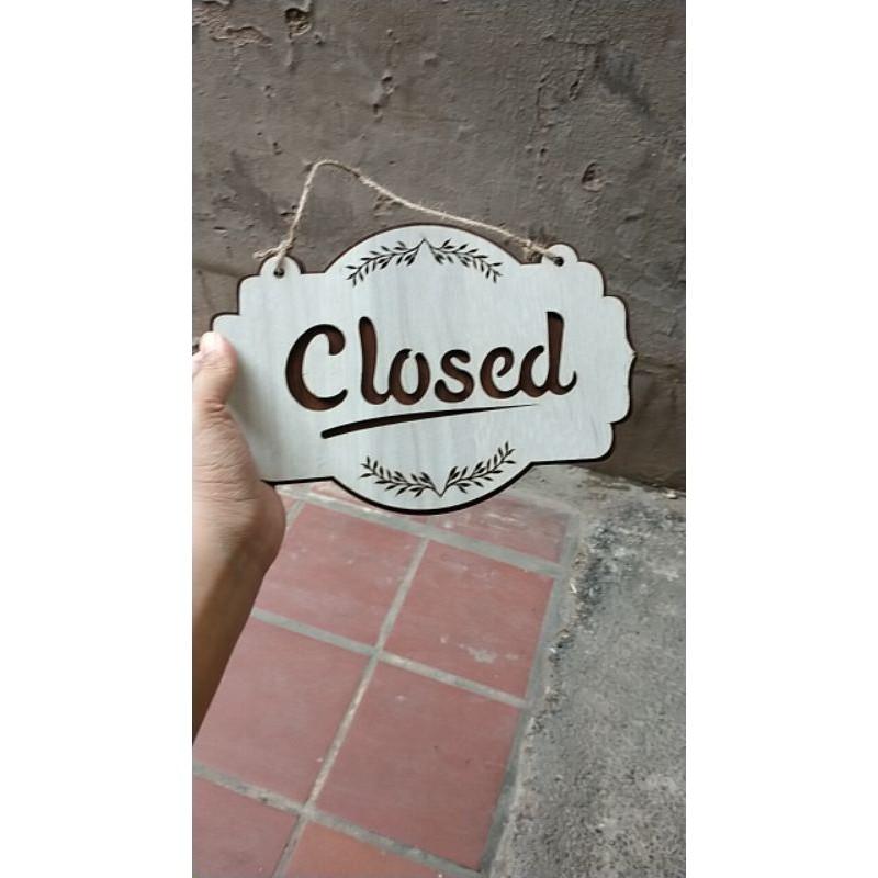 Bảng Treo Open / Closed 2 Mặt Gỗ Decor Giá Tốt