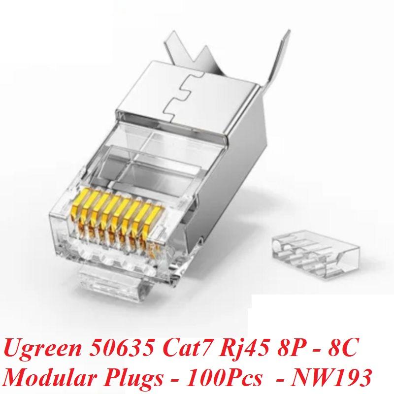 Ugreen UG50635NW193TK 100Pcs Cat7 Rj45 8P - 8C Đầu bấm mạng - HÀNG CHÍNH HÃNG