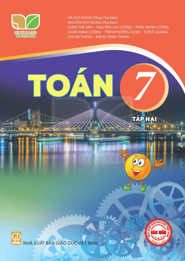 Sách - Toán 7 tập 2 kết nối tri thức và 2 tập giấy kiểm tra kẻ ngang vỏ xanh