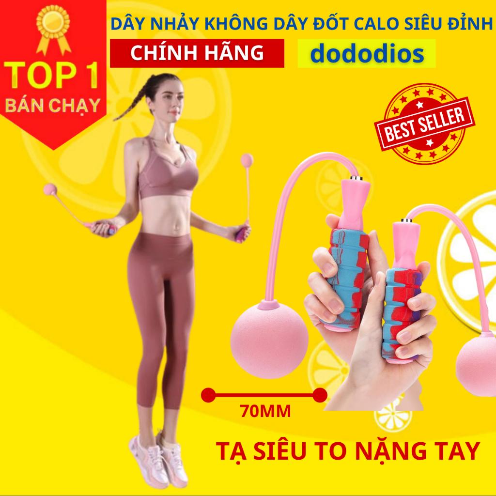 Dây nhảy không dây có tạ bóng to không tiếng ồn tập luyện thể dục thể thao - Chính hãng dododios