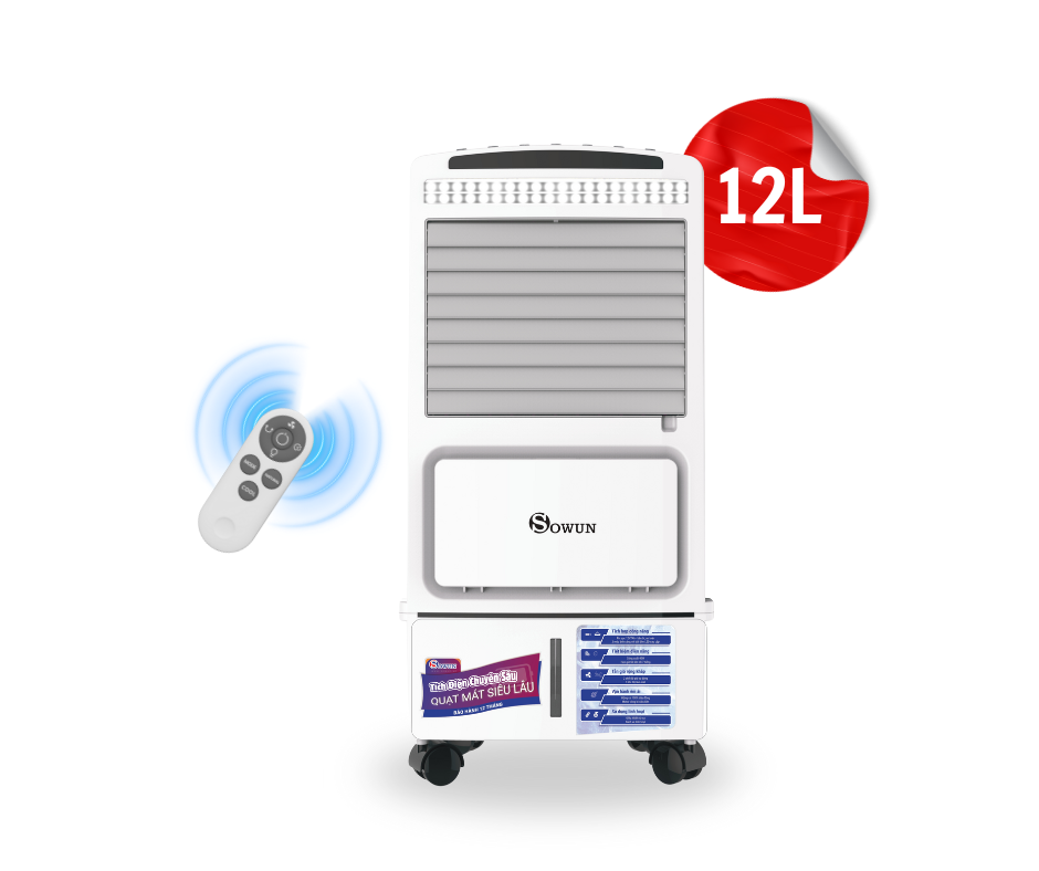 Quạt điều hòa tích điện Sowun SW 808S - Hàng chính hãng