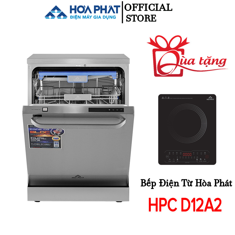 Máy rửa bát 15 bộ Hòa Phát HD F1508EBS.TM - Bảo hành 36 tháng - Hàng chính hãng