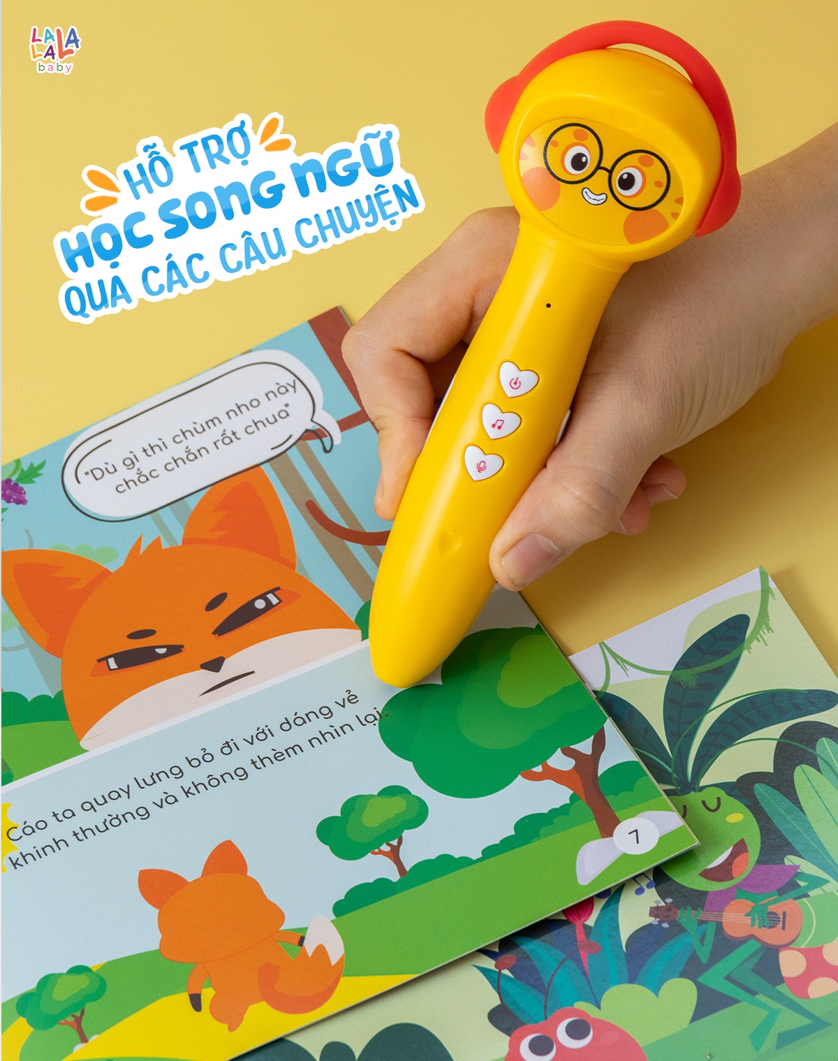 Bút Chấm Đọc Lala Magic Pen Song Ngữ Việt Anh - Đồ Chơi Âm Thanh Tích Hợp Đa Chức Năng kèm Thu Âm Cho Bé – Lalala Baby