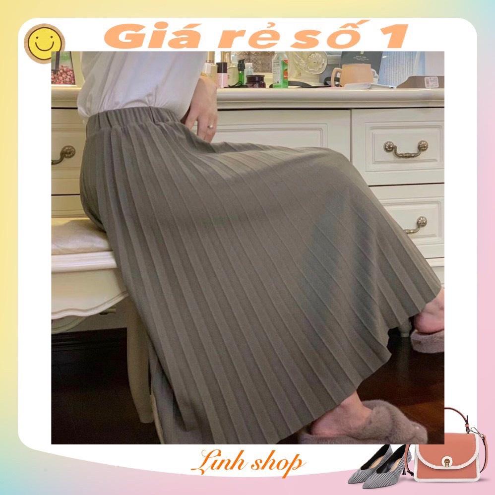 Chân váy️ Hottrend️ xếp ly dáng dài, hàng QCCC, rất dễ phối đồ