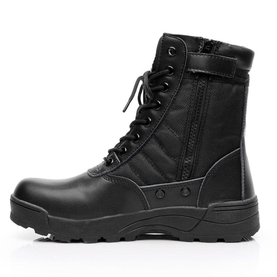 Giày boots nam cổ cao đen, Giày lính SWAT cổ cao ARM-909