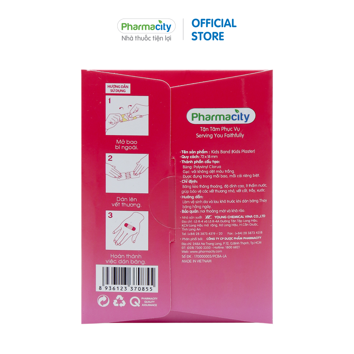 Băng cá nhân trẻ em Pharmacity
