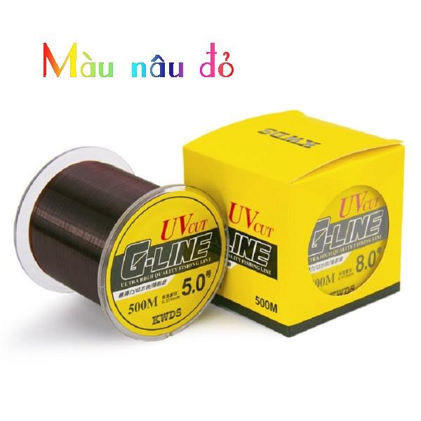 Cước Câu Cá Gline 500m Siêu Bền, Dây Câu, Nhợ Câu Cá Tàng , Chống Xoắn. Cước Có 3 Màu Xanh, Nâu, Trắng Dài Đủ 500m