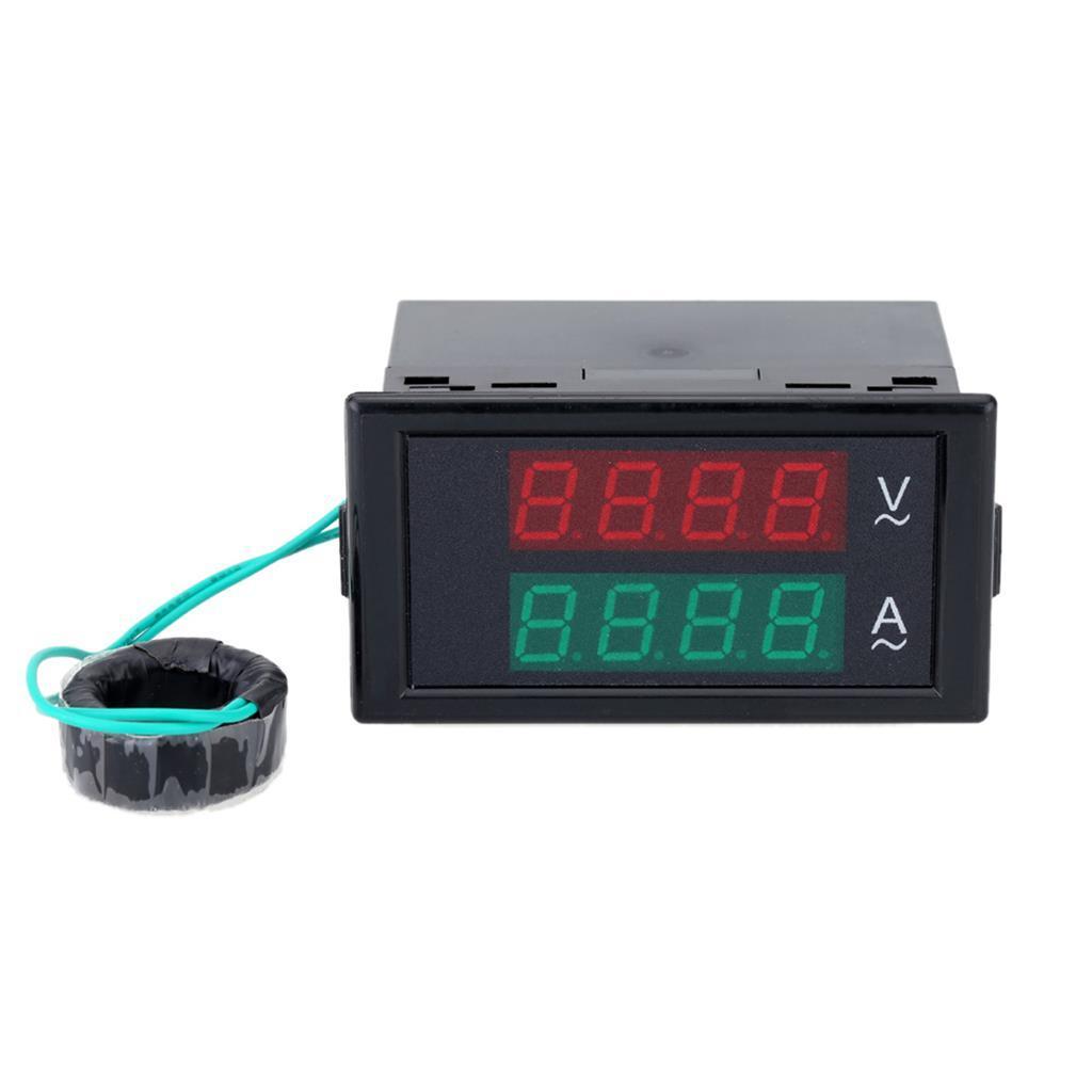 Dual LED Digital Voltmeter Ammeter Amp Volt Meter Gauge Tester AC 300V 100A