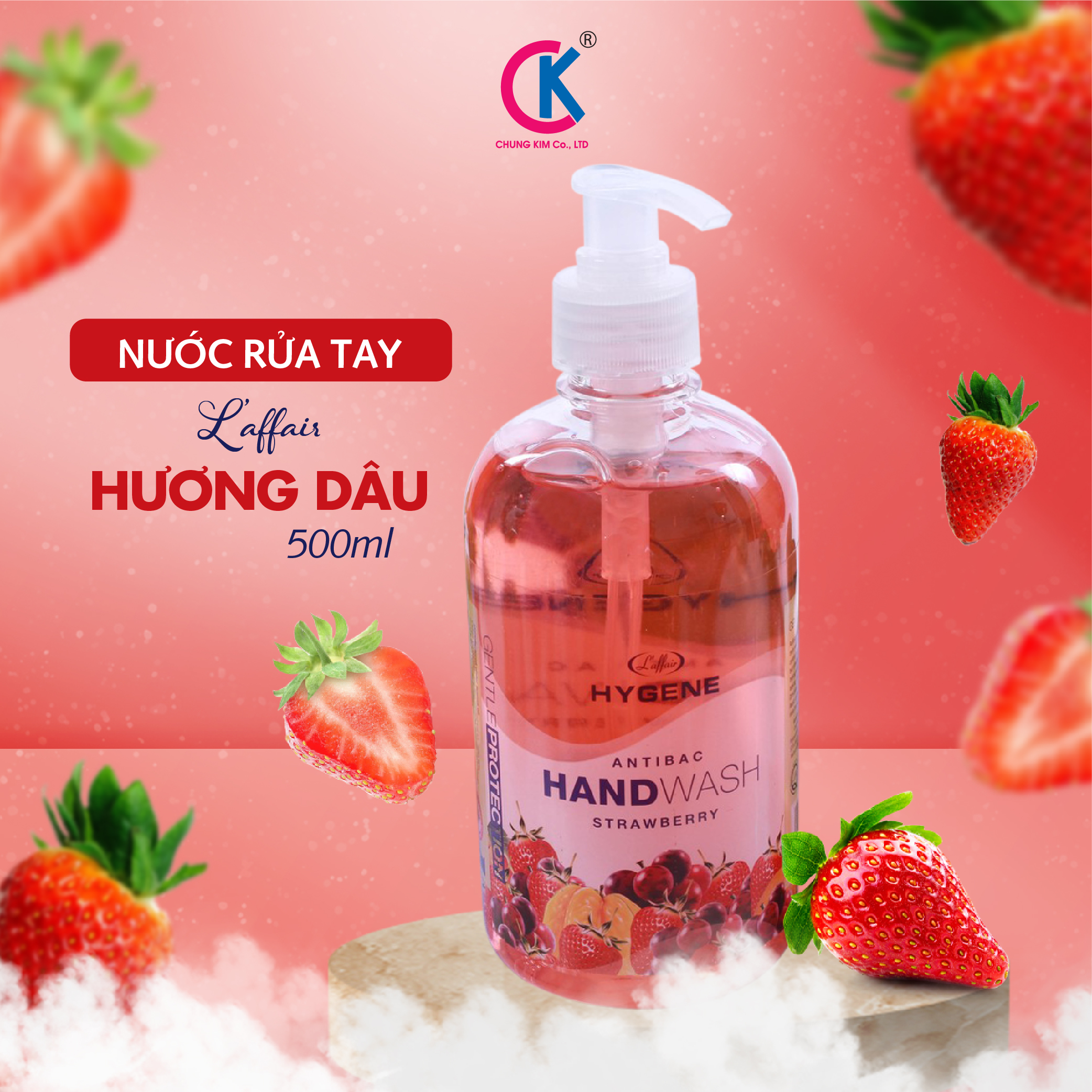 Nước Rửa Tay L’affair Hương Dâu 500ml