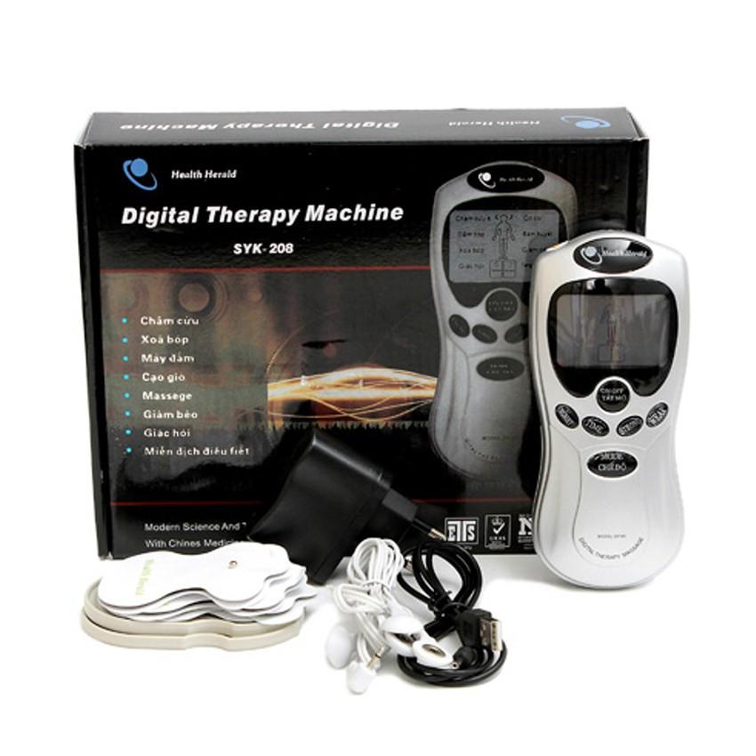 Máy Massage Xung Điện, Bấm Huyệt SYK 208 - Gồm 4 Miếng Dán Xung Đều, Thoải Mái, Hiệu Quả -- Hàng Chất Lượng KST