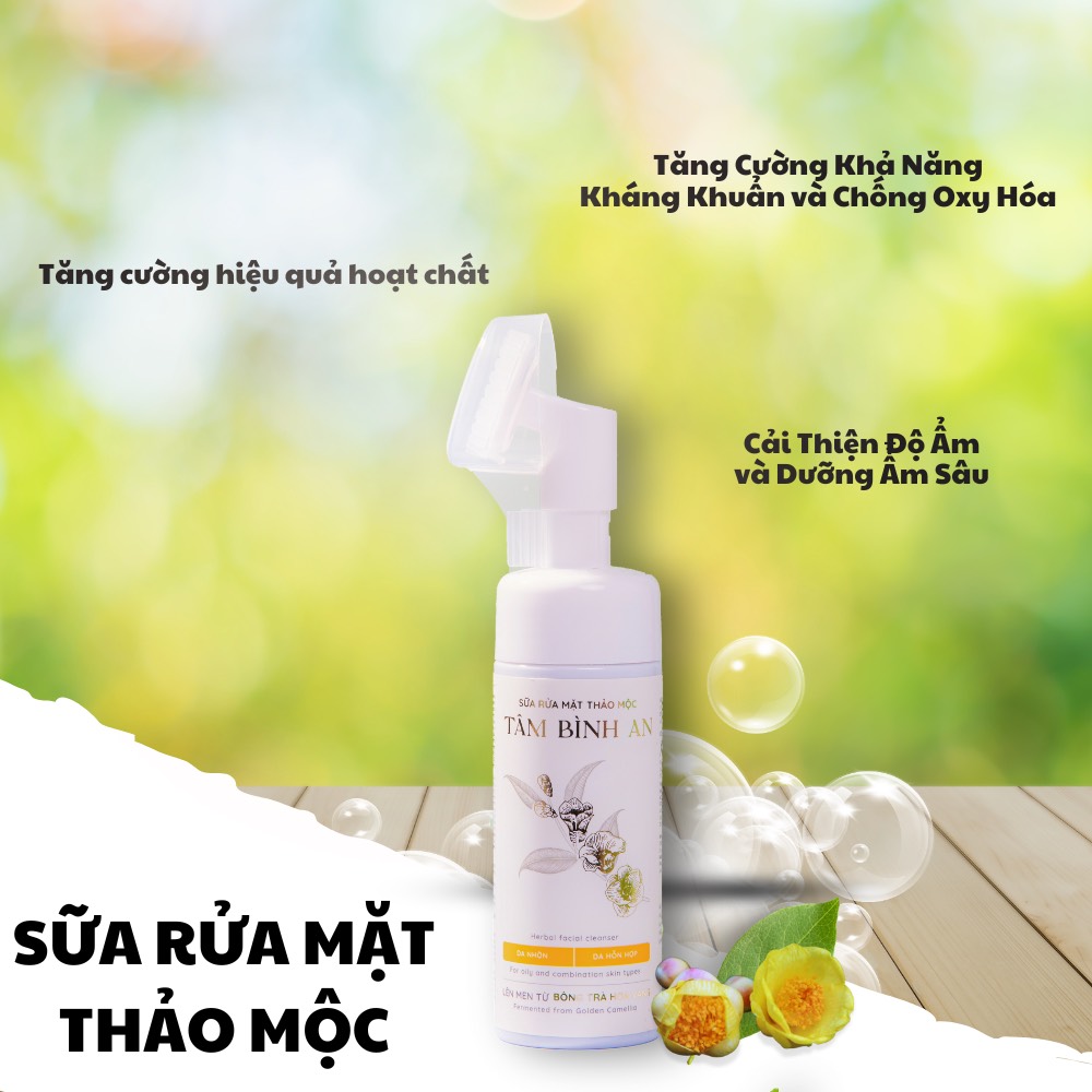 Sữa rửa mặt thảo mộc ( da nhờn, da hỗn hợp) Tâm Bình An