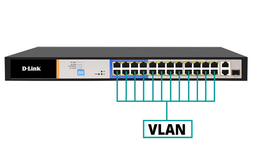 24-Port 10/100 PoE Switch D-Link DES-F1026P-E-hàng chính hãng