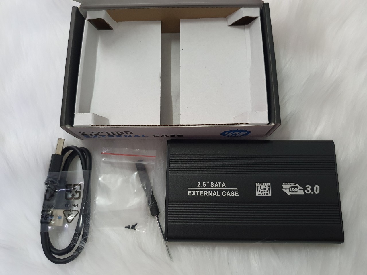 Hộp box đựng ổ cứng laptop 2.5inch External Case chuẩn USB 3.0 - Hàng chính hãng
