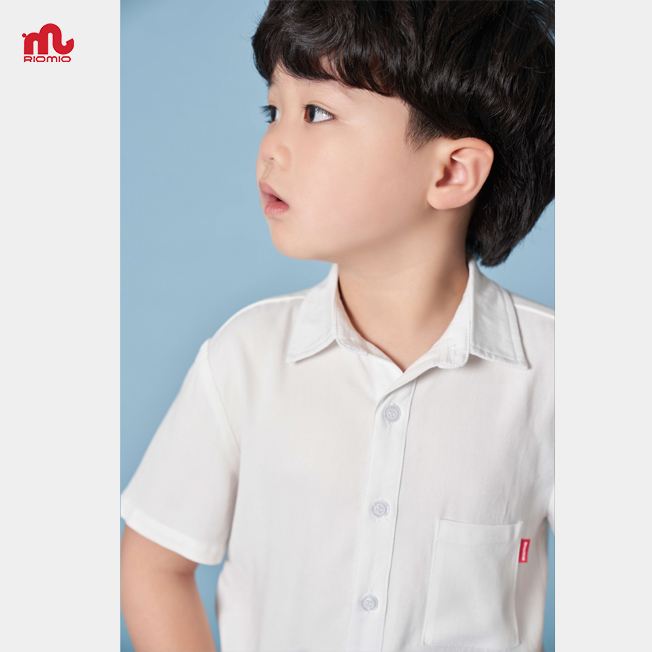 Áo sơ mi cộc tay bé trai Riomio quần áo trẻ em 5,6,7,8,9,10,11 tuổi RA660