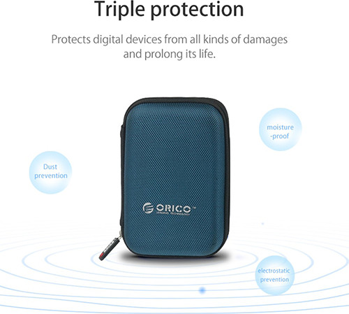 Túi Chống Sốc ổ cứng 2.5" / Bảo vệ Phụ kiện ORICO PHD25BL/RD chính hãng - Xanh Dương