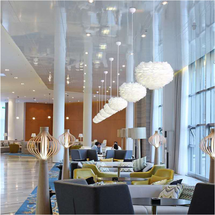 Đèn Chùm Mây lông Vũ Bắc ÂU Decor Lighting TN329 - 3 Chế Độ Ánh Sáng - Kèm 1 Bóng 3 Chế Độ - Có Video