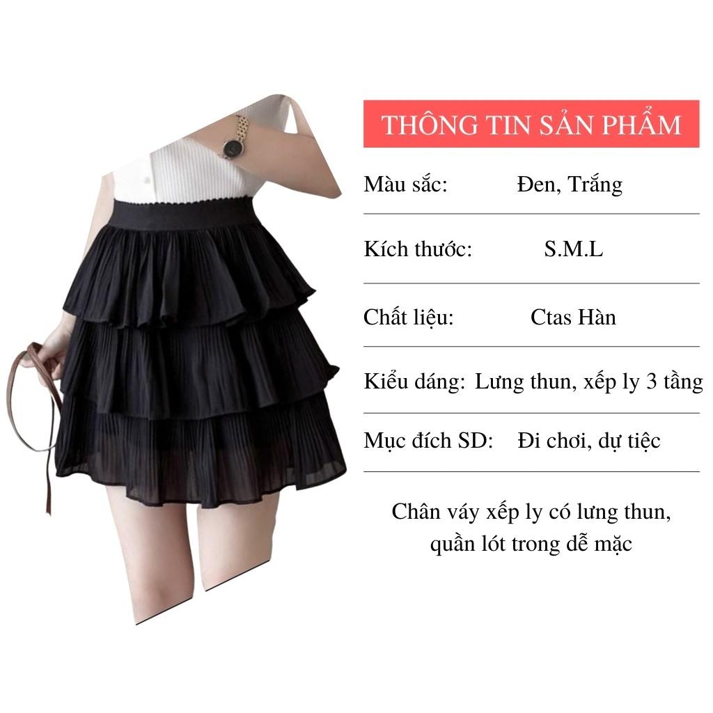 Chân Váy Xòe Dài Xếp Ly Nữ Tính