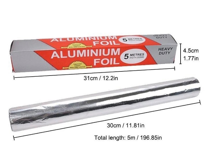 CUỘN GIẤY BẠC NƯỚNG ĐỒ ĂN ALUMINIUM  (5m×30cm)