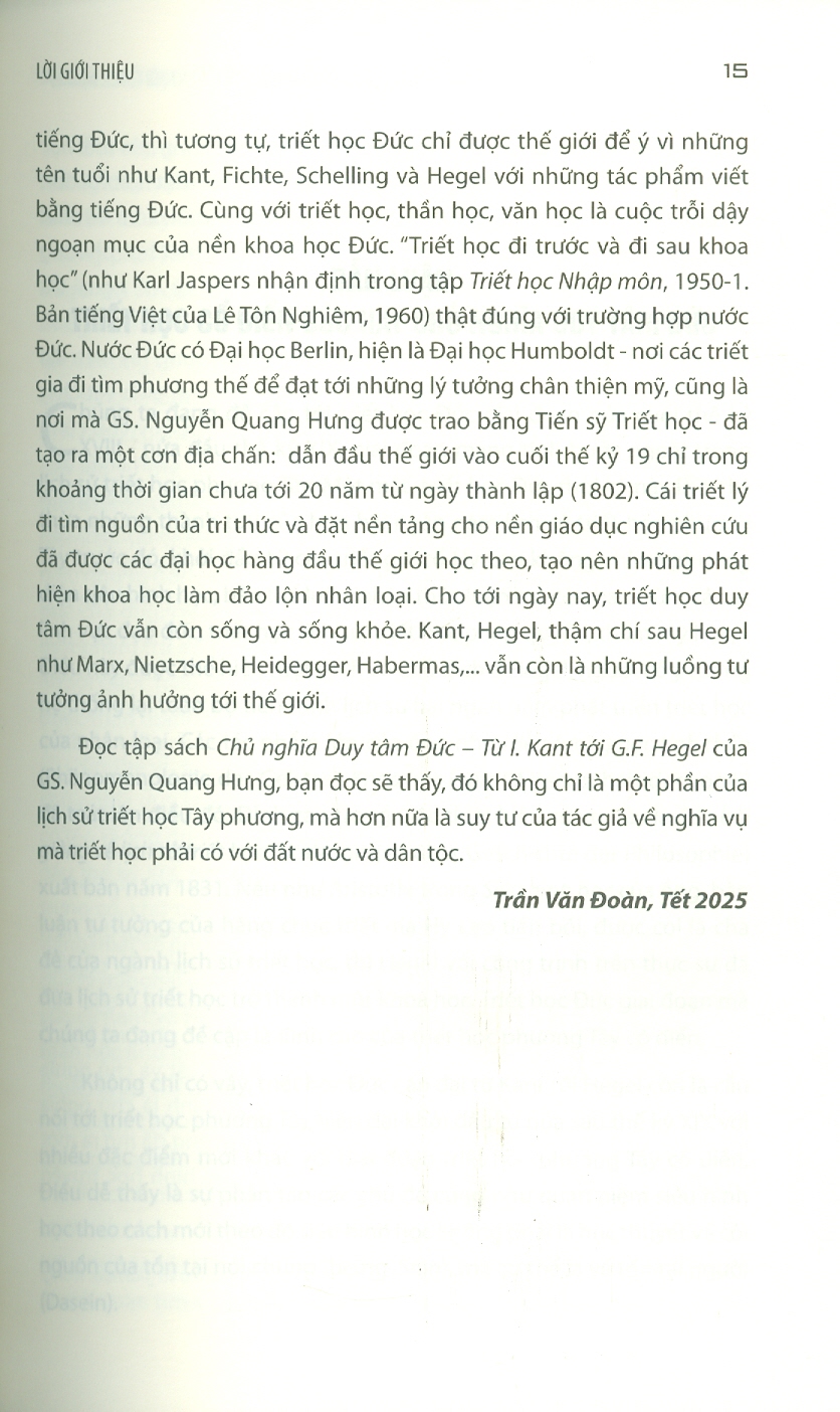 Chủ Nghĩa Duy Tâm Đức - Từ I.Kant Tới G.W.F Hegel (Tủ Sách Khoa Học, Giáo Trình KHXH & NV)