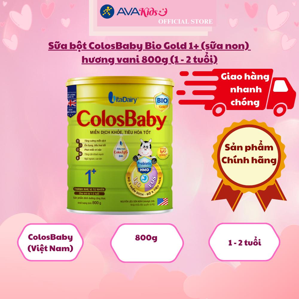 Sữa bột ColosBaby Bio Gold 1+ (sữa non) hương vani 800g (1 - 2 tuổi)