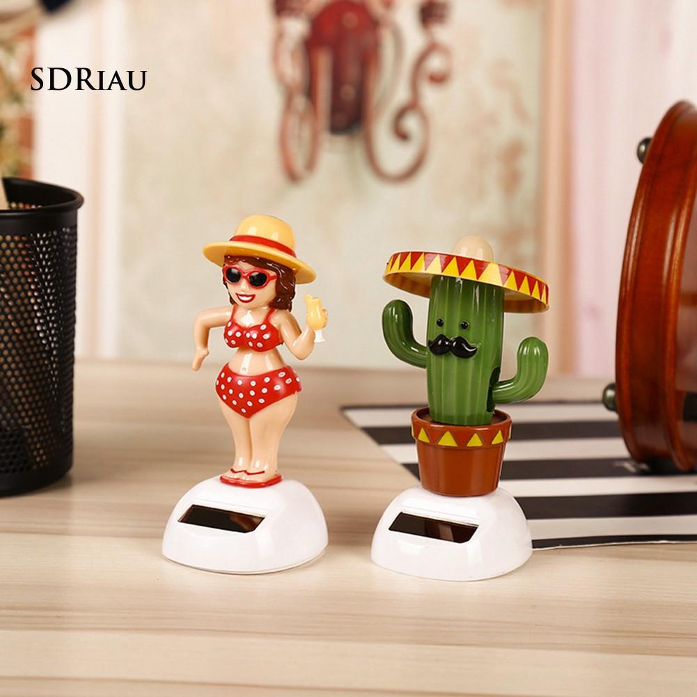 Mô hình cây xương rồng trang trí xe hơi sử dụng năng lượng mặt trời