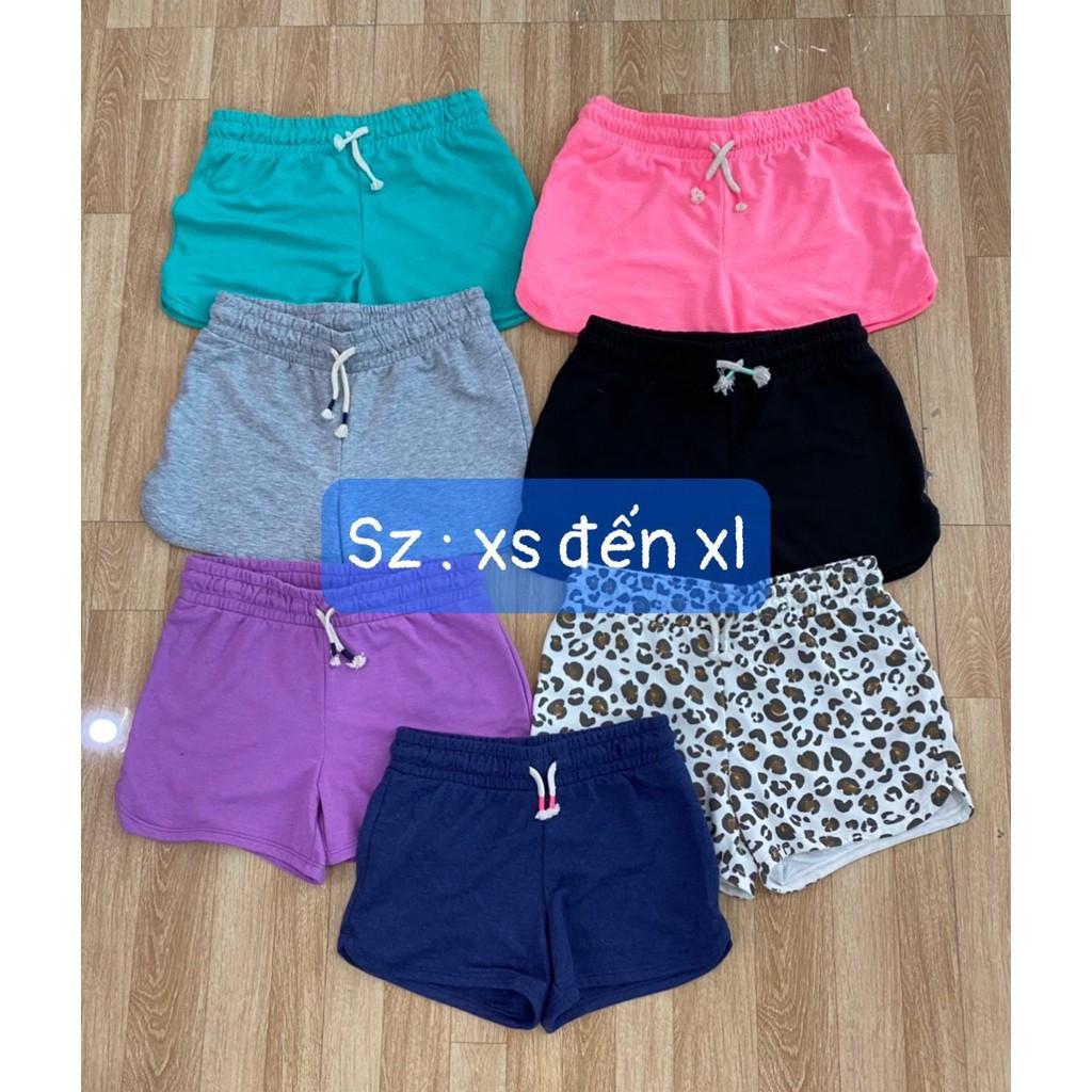 Quần Đùi Short Thun Cotton bé gái Cat&amp;Jack đẹp mềm mát phù hợp mặc nhà đi học bảng màu dễ thương XanhHouse