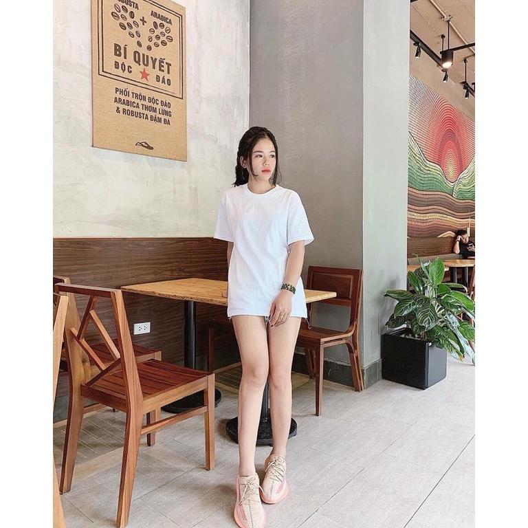 Áo thun nữ form rộng tay lỡ trơn ️Áo thun unisex tay lỡ đủ màu one size dưới 65kg