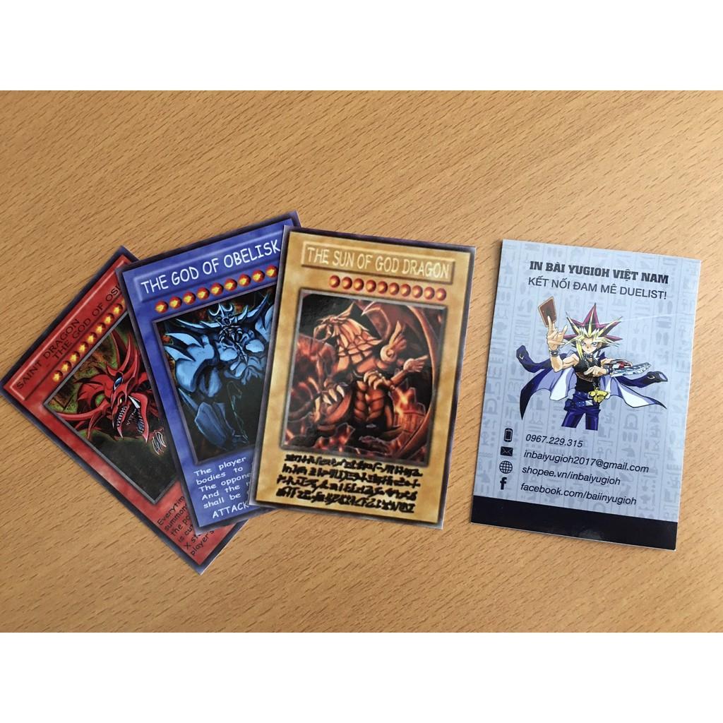15 thẻ bài tam thần các phiên bản - các phiên bản 3 lá thần Yugioh - PRINT CARD